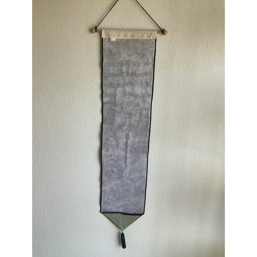 Vintage‎ Americana Woven Tapestry Wall Hanging Patriotic Schoolhouse Banner
